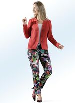 Broek met felgekleurde print ZWART-MEERKLEURIG