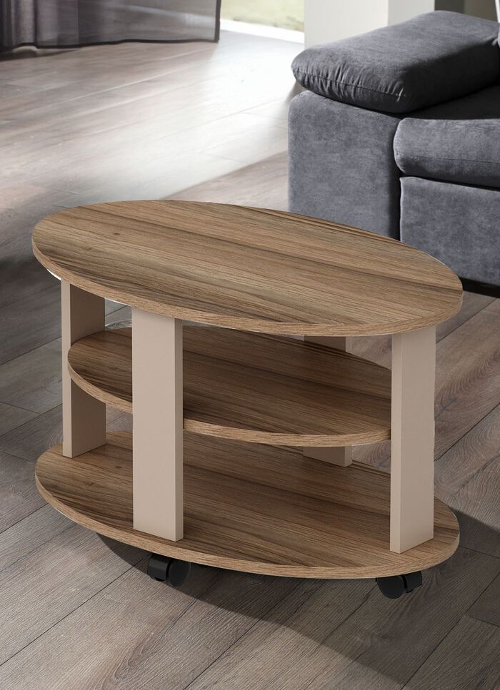 Salontafel op wielen 