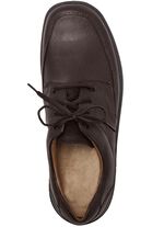 GINO GALANTE, klassieke heren veterschoen, met uitneembaar voetbed MOKKA