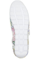 Gemini mocassinpantoffels met leren clip WIT-MULTICOLOR