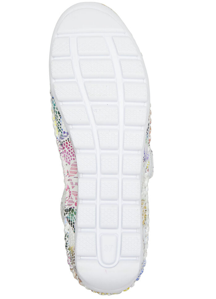 Gemini mocassinpantoffels met leren clip WIT-MULTICOLOR