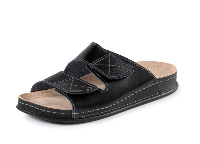 Klassieke herenmuiltjes met klittenbandsluiting SCHWARZ