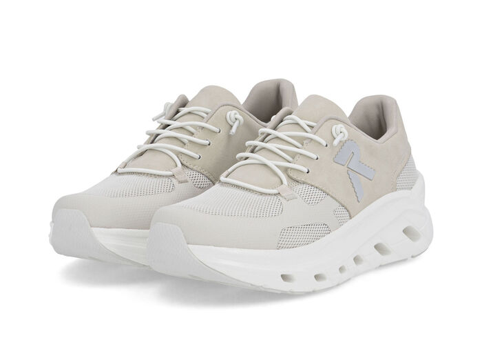 Rieker, sportieve damessneakers, breedte G, met uitneembaar voetbed LICHTBEIGE