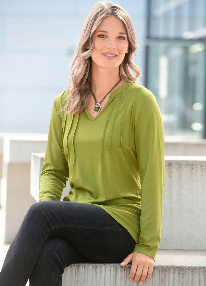 Shirt met bies aan de voorkant 