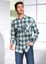 Geruit overhemd in 2 kleuren JADE GROEN-GRIJS GERUIT