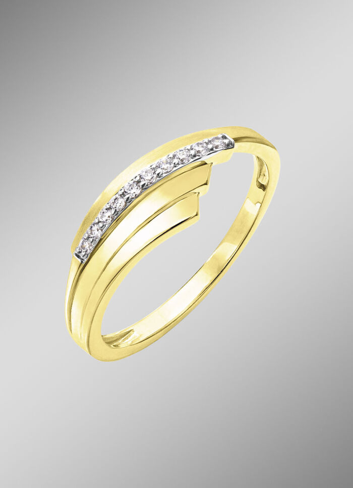 Prachtige damesring met synthetische zirkonia 