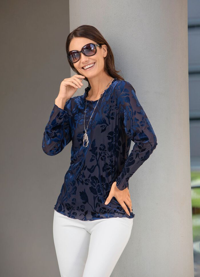 Overhemdtuniek met volantrand 