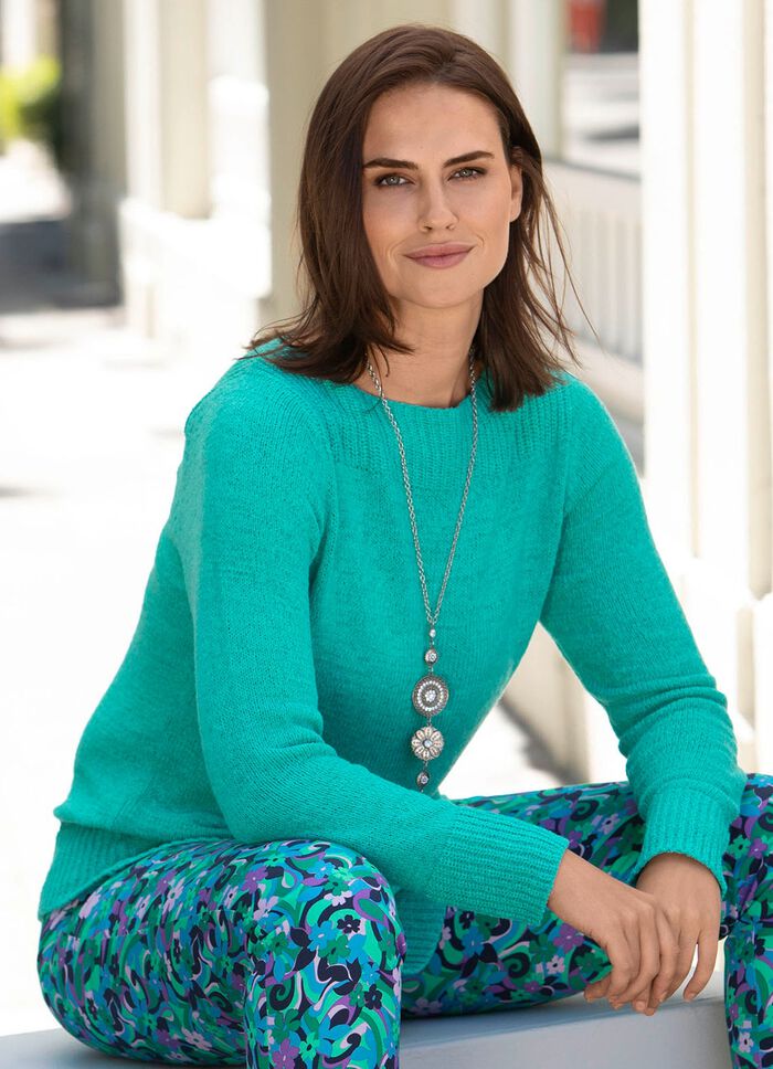 trui van lintgaren JADEGROEN