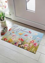 Bloemendeurmat "Welkom" 