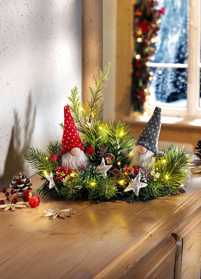 Verlicht bloemstukje, werkt op batterijen 