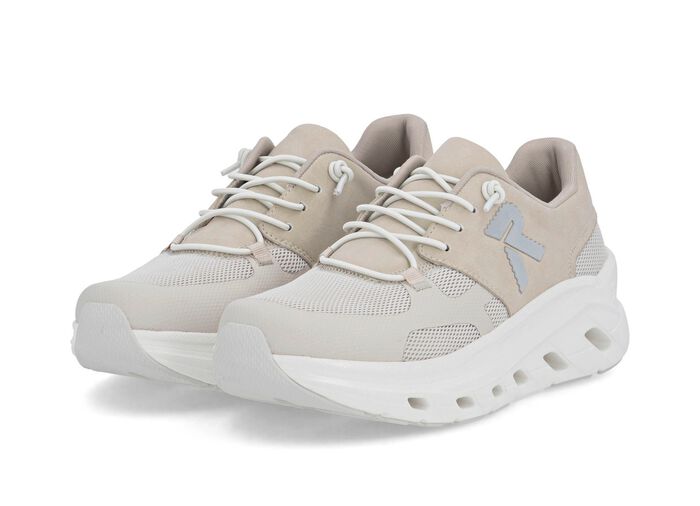 Rieker, sportieve damessneakers, breedte G, met uitneembaar voetbed LICHTBEIGE