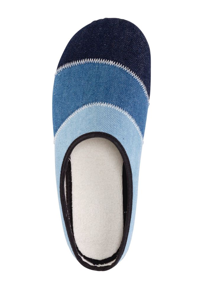Laurina pantoffels gemaakt van katoendenim BLAUW