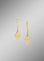 Beweegbare, opengewerkte en glanzende oorbellen 