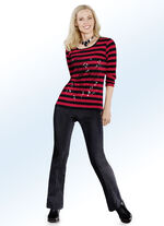 Jeans in trendy bootcut-vorm ZWART