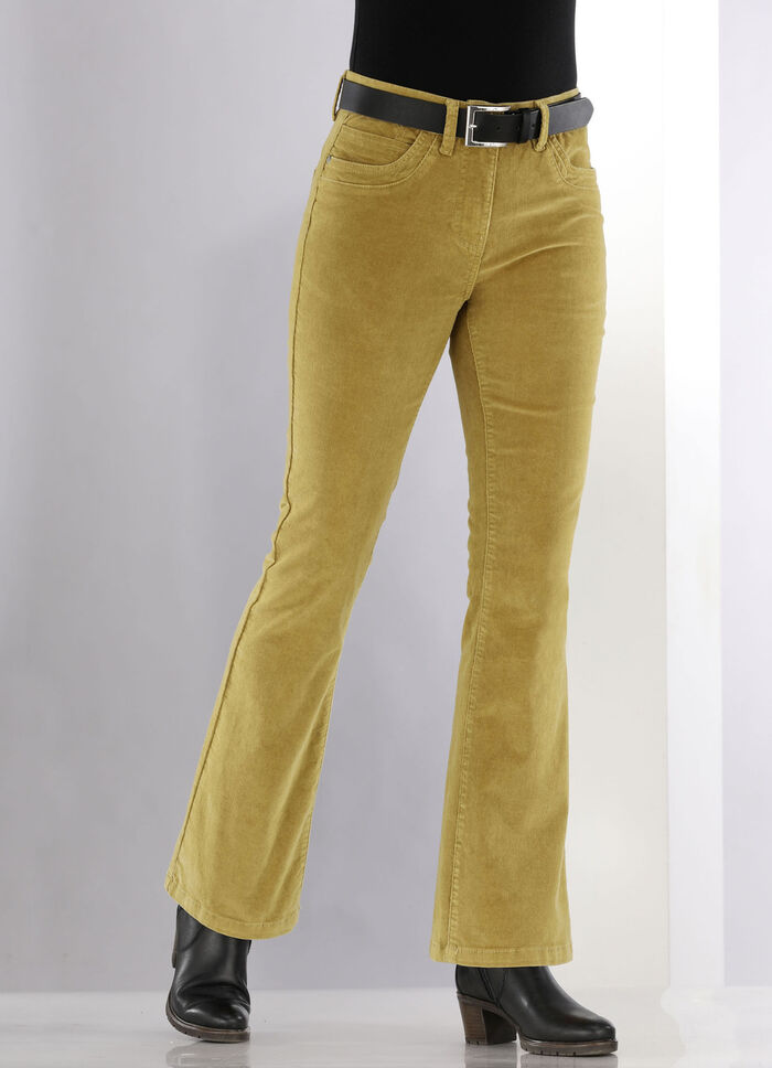 Corduroy broek in trendy bootcut model MESSING