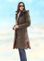 Jas met zijsplitten met rits 