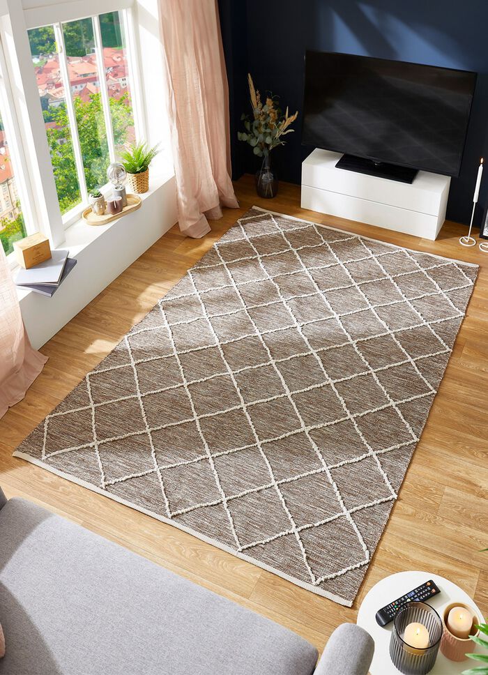 Moderne tapijten en karpetten van 100% katoen 