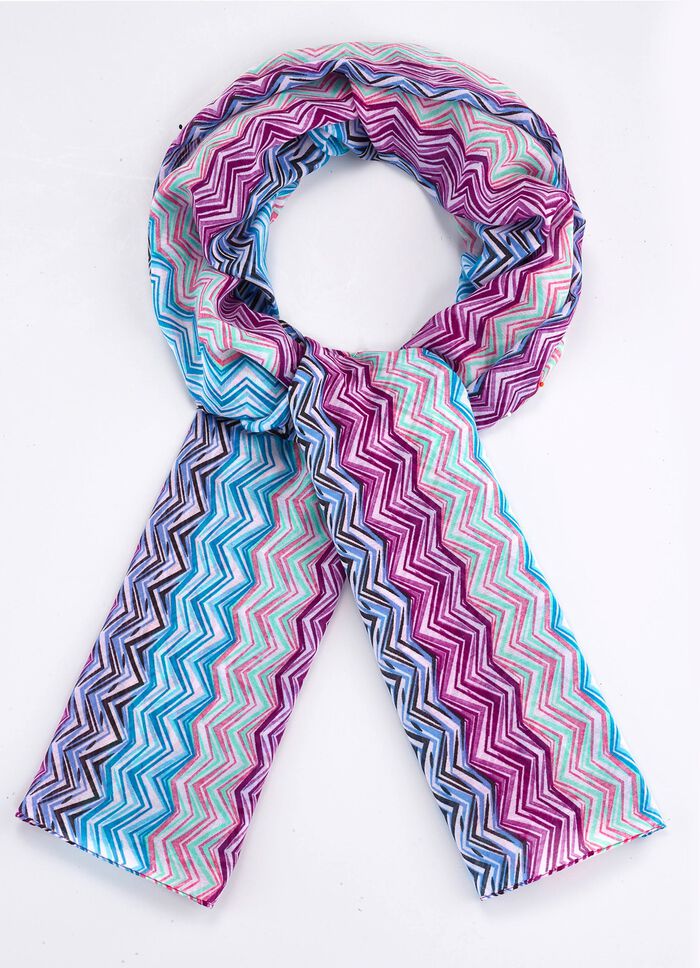 Sjaal met zigzagmotief 