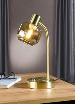 Stijlvolle tafellamp met getint glas 