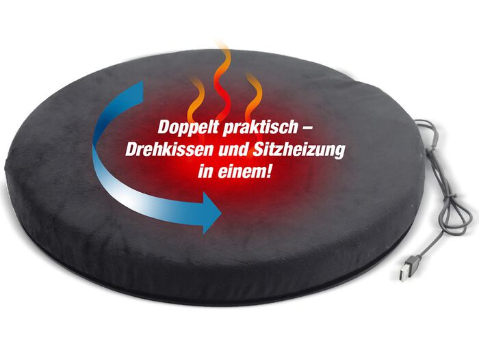 Relaxvital draaibaar zitkussen met warmtefunctie 