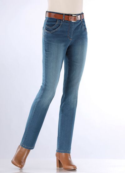 Jeans met verfijnde zakken 