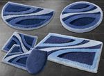Fascinerende badkamerset met antislip achterkant BLAUW