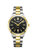 Roterend quartz herenhorloge met roestvrijstalen bandkast 