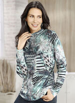 Shirt met all-over print MINT-TURKOOIS-MULTICOLOR