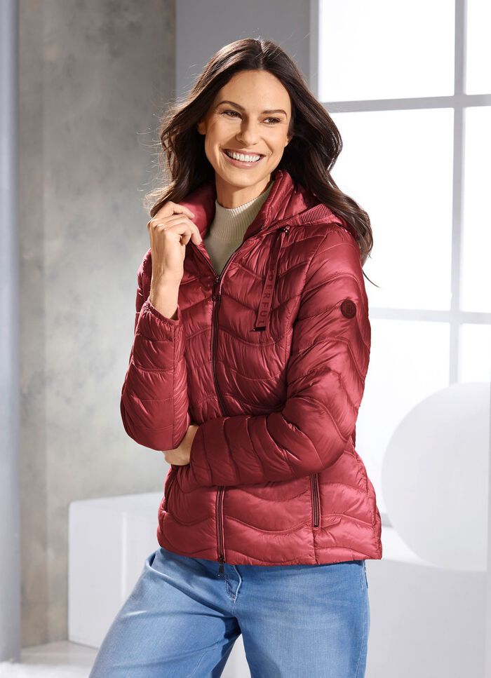 Jas met afneembare capuchon KARMIJNROOD