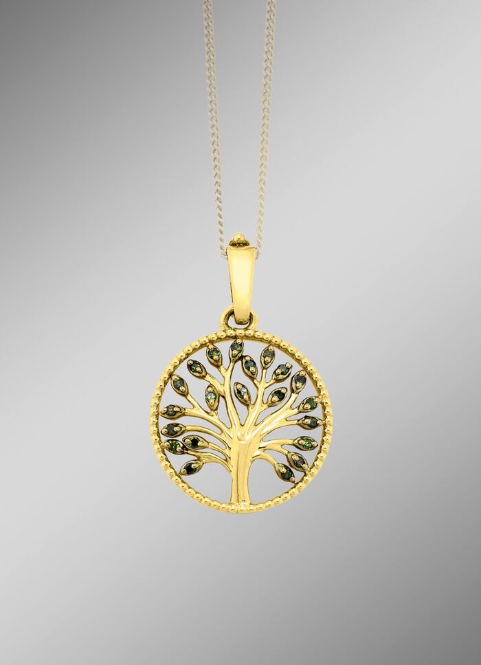 Levensboom hanger met diamanten 