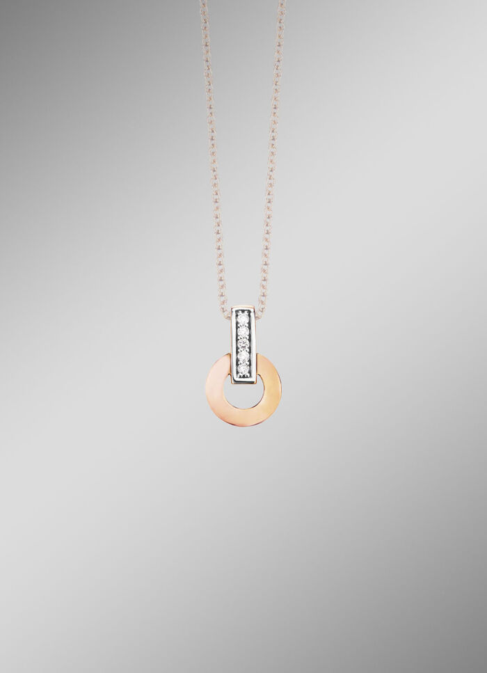 Moderne hanger met 5 diamanten 