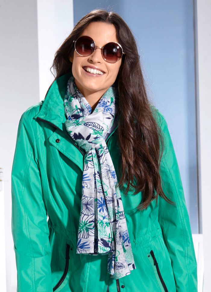 Sjaal met fantasiebloesemmotief 