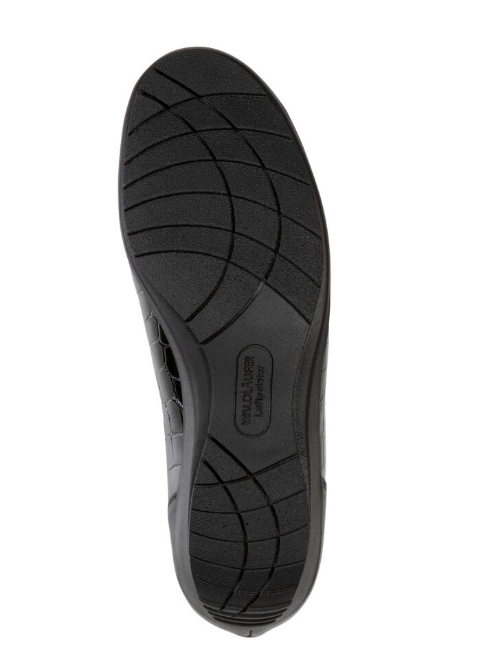 Waldl&auml;ufer pantoffels van lakleer met krokodillenreli&euml;f en nappaleer 