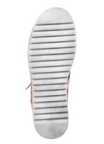 Gemini vetersneakers van gecoat nappaleer met bloemenprint WIT-ROZE