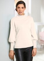 Pima trui in fijn breisel ECRU