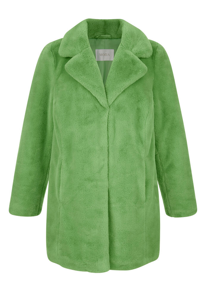 Jas van imitatiebont GROEN