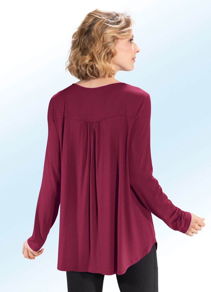 Shirttuniek met ronde halslijn 