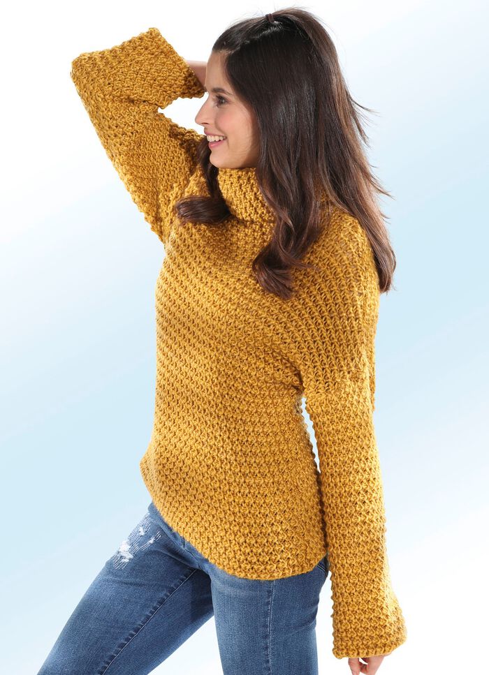 Grofgebreide trui met structuur 