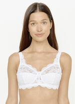 Susa 2-pack bh met delicate elastische kant 1X MARINE, 1X WEISS