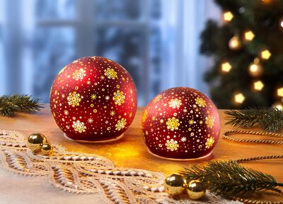 Verlichte ballen, set van 2 