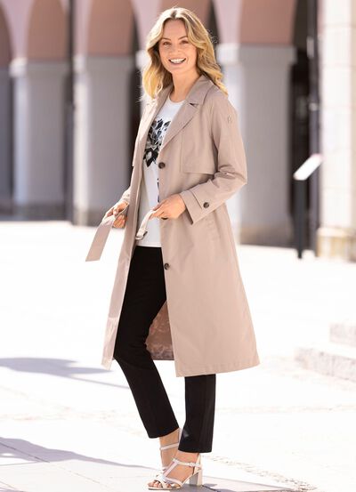 Functionele trenchcoat met riem. 