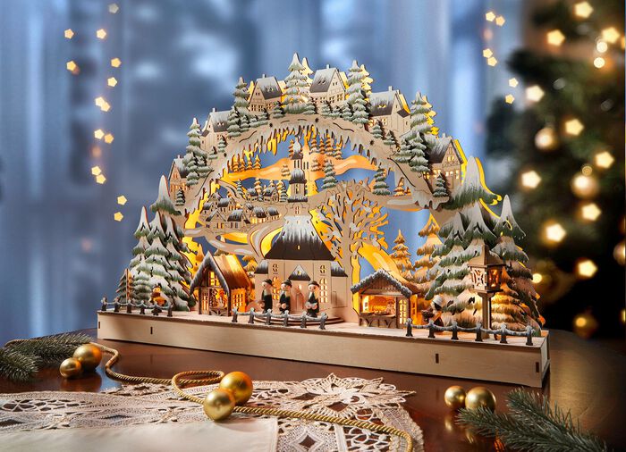 Kaarsenboog met LED-verlichting 