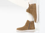 ELENA EDEN, warme dames enkellaarsjes, winterschoenen, breedte H, met uitneembaar voetbed BRUIN