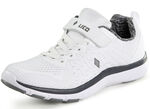 Sneakers gemaakt van textielmateriaal met een effectief patroon WIT