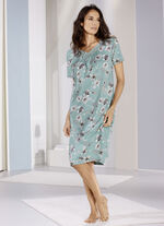 Twee-pack nachthemden tot op de kuit met geborduurd kant 