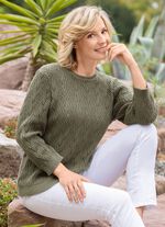 Trui met een verfijnde structuur en opengewerkte accenten 