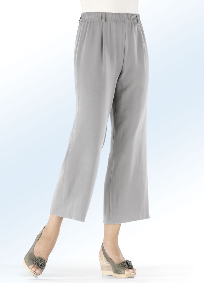 Broek in trendy verkorte lengte LICHTGRIJS