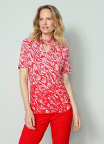 Shirt met modieuze uitsnijding 