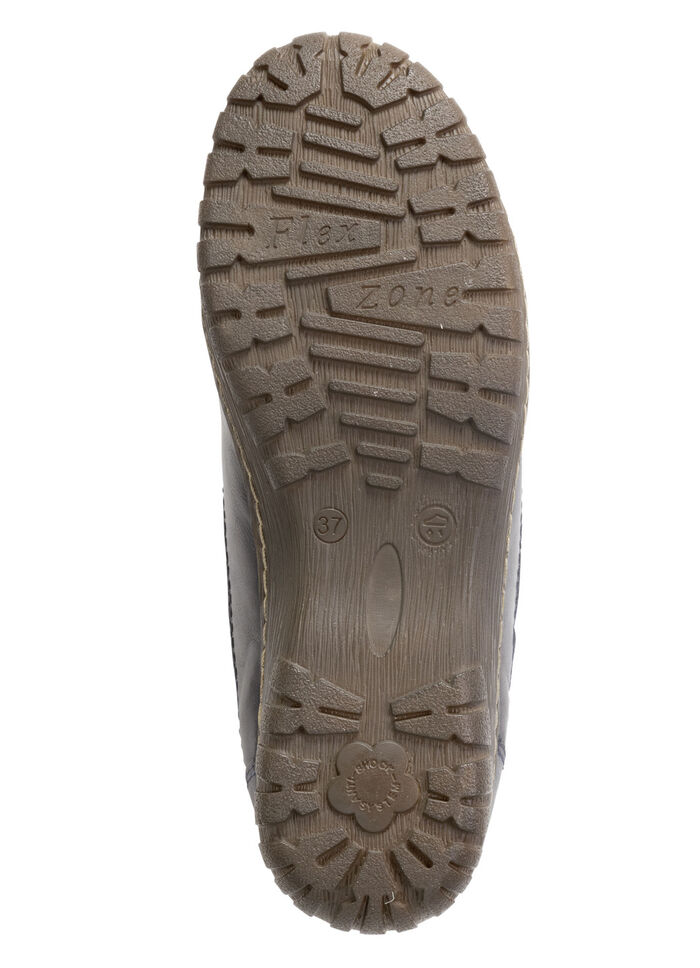 ELENA EDEN veterbootie gemaakt van een mix van leer en materialen DONKERBLAUWBRUIN