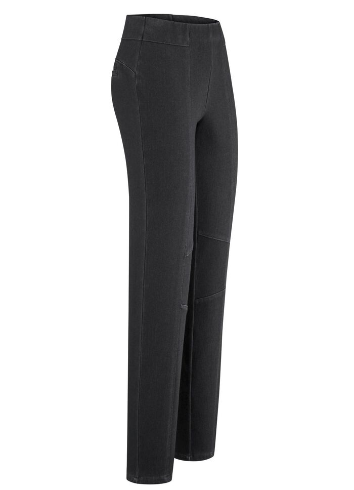 Jersey broek in denim-look 